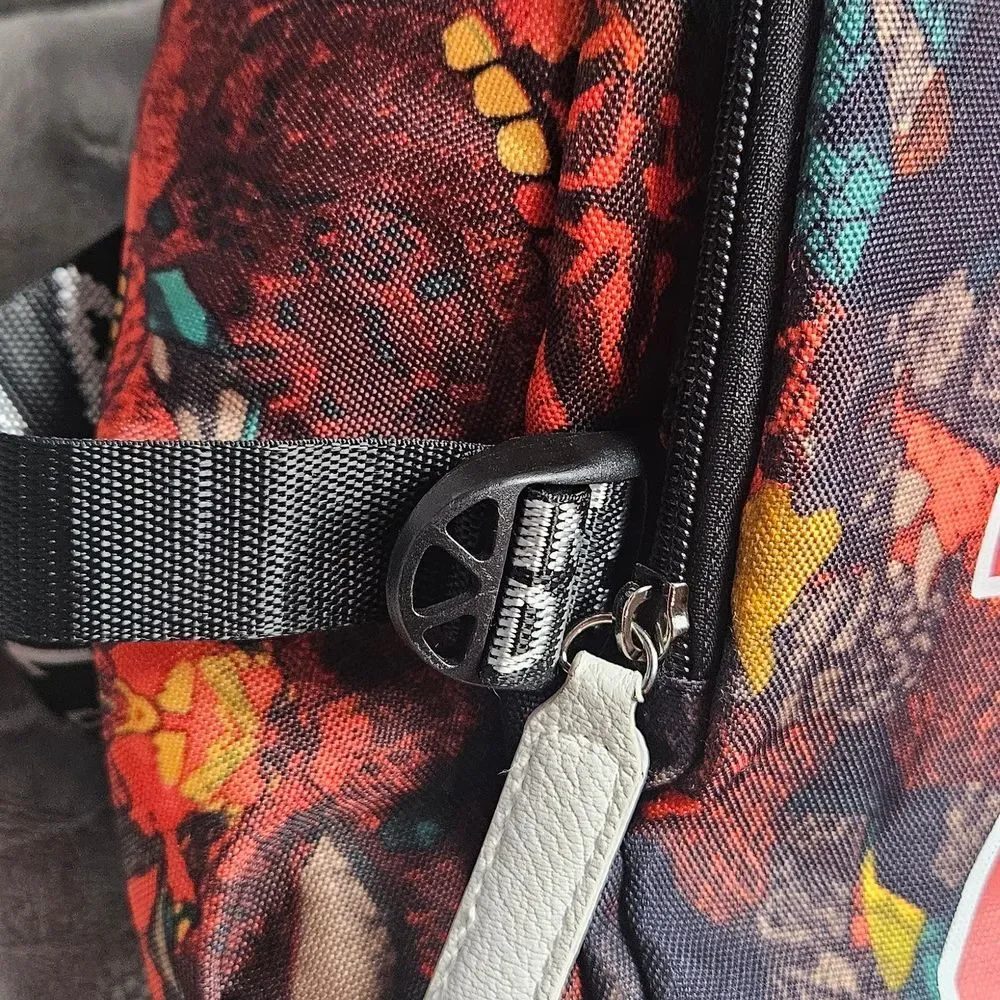 Colorful Graphic Streetwear Backpack – Bold 23 Print, Multi Pocket, Unisex